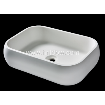 Rounded Rectangle Pure Acrylic washbasin for bathroom